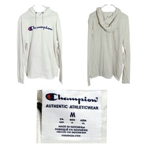 Champion White Hoodie Sweater